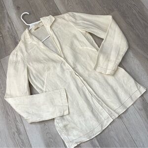 Minimalist Linen Top womens Cream (xsmall) vintage natural clean coastal woven